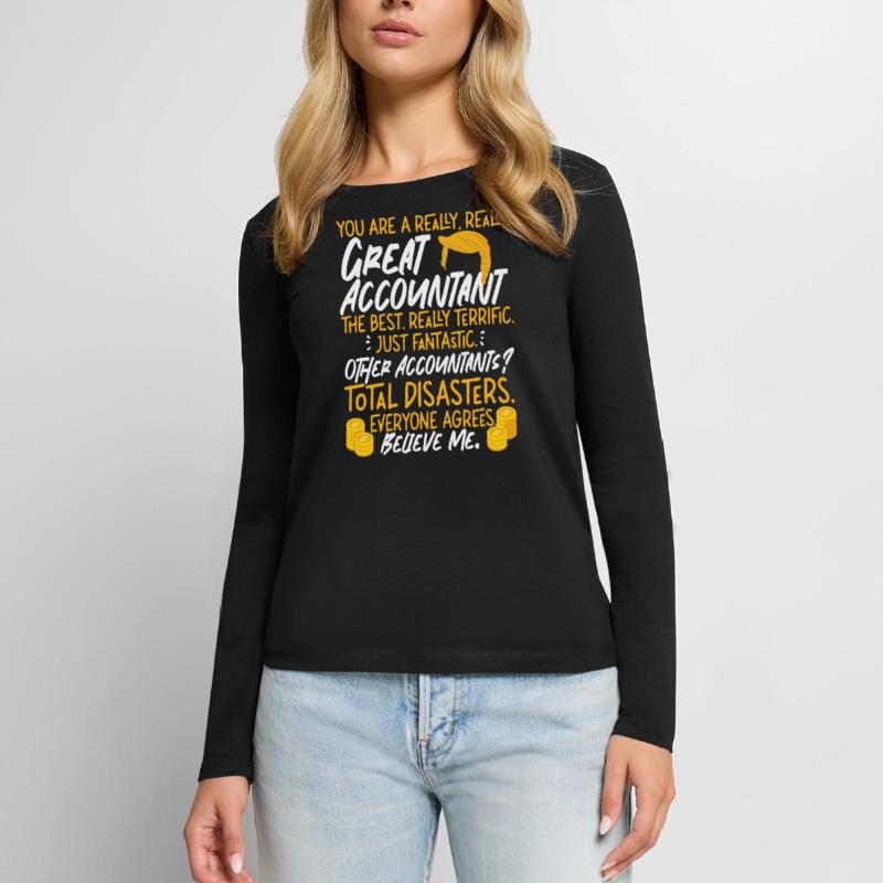 Comptable Comptable Comptable T-shirt manches longues Premium bio Femme