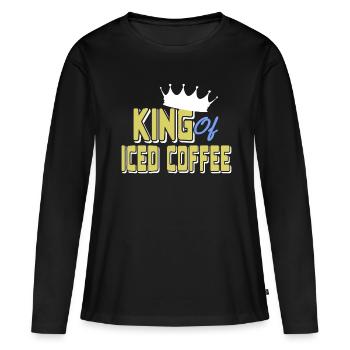 King of iced coffee - Women's Premium Organic Long Sleeve Shirt - black - Front - Julia (174cm)