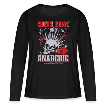 Punk Rock Pogo Anarchie Punks Punk Rocker Punk - T-shirt manches longues Premium bio Femme - noir - Devant - Julia (174cm)