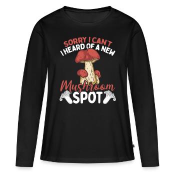 Mushroom Collecting new Mushroom Spot Shroom - Women's Premium Organic Long Sleeve Shirt - black - Front - Julia (174cm)
