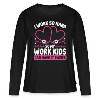 Nurse Work Mom Cardiac Emergency Room Nurse - Women's Premium Organic Long Sleeve Shirt - black - Front - Julia (174cm)