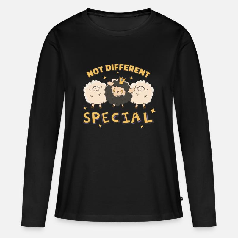 Spruch - not different Special! - Frauen Premium Bio Langarmshirt - Schwarz