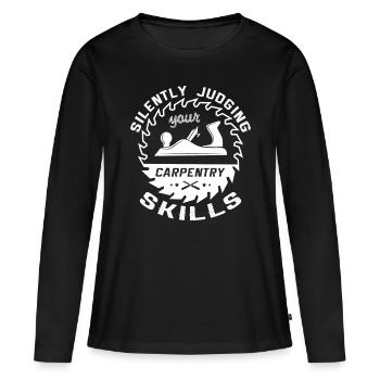Évaluation implicite de votre - T-shirt manches longues Premium bio Femme - noir - Devant - Julia (174cm)