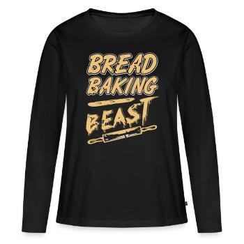 Bread baker beast - Women's Premium Organic Long Sleeve Shirt - black - Front - Julia (174cm)