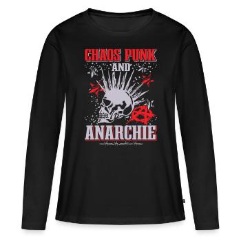 Punk Rock Pogo Anarchie Punks Punk Rocker Punk - T-shirt manches longues Premium bio Femme - noir - Devant - Julia (174cm)