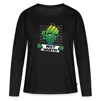Most Wanted Ohrwaschlkaktus - Frauen Premium Bio Langarmshirt - Schwarz - Vorne - Julia (174cm)