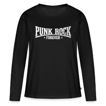 Punk Rock Pogo Anarchie Punks Punk Rocker Punk - T-shirt manches longues Premium bio Femme - noir - Devant - Julia (174cm)