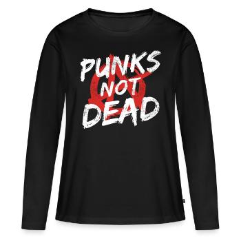 Punk Rock Pogo Anarchie Punks Punk Rocker Punk - T-shirt manches longues Premium bio Femme - noir - Devant - Julia (174cm)