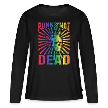 Punk Rock Pogo Anarchie Punks Punk Rocker Punk - T-shirt manches longues Premium bio Femme - noir - Devant - Julia (174cm)