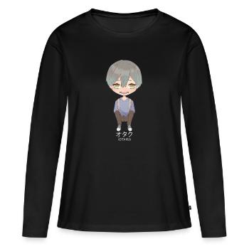 Otaku Anime Garçon - T-shirt manches longues Premium bio Femme - noir - Devant - Julia (174cm)