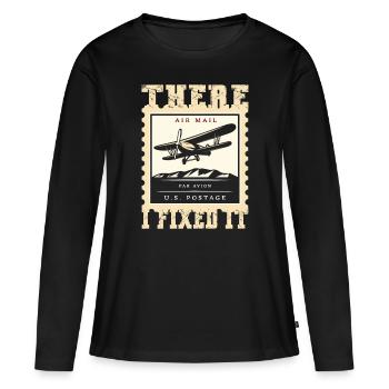 Là, je l’ai réparé - T-shirt manches longues Premium bio Femme - noir - Devant - Julia (174cm)
