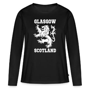 Glasgow Écosse - T-shirt manches longues Premium bio Femme - noir - Devant - Julia (174cm)