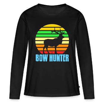 Bow Hunter - Frauen Premium Bio Langarmshirt - Schwarz - Vorne - Julia (174cm)