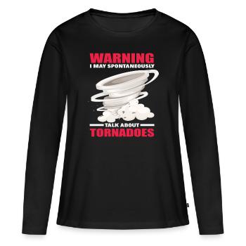 Tornado Lovers Storm Storms Stormchaser - T-shirt manches longues Premium bio Femme - noir - Devant - Julia (174cm)