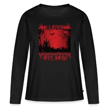 Underground Film, Independent Cinema, Horror - Frauen Premium Bio Langarmshirt - Schwarz - Vorne - Julia (174cm)