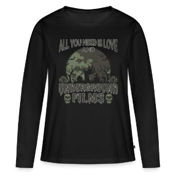 Film underground, Cinéma indépendant, Horreur - T-shirt manches longues Premium bio Femme - noir - Devant - Julia (174cm)