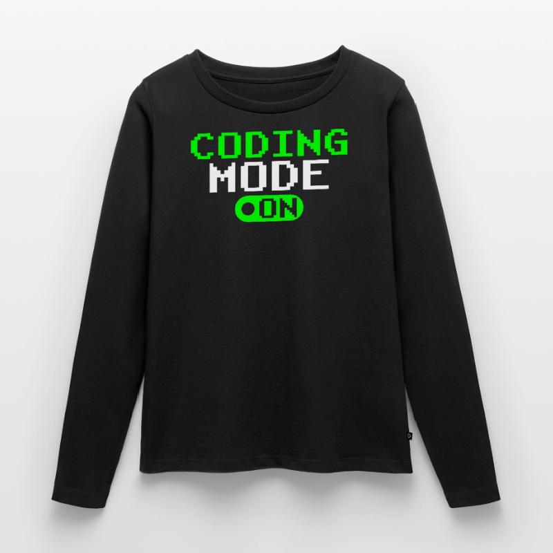Codeur de codage Mode de programmation A Codeur T-shirt manches longues Premium bio Femme