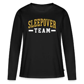 Nuit d’équipe douce nuitée - T-shirt manches longues Premium bio Femme - noir - Devant - Julia (174cm)