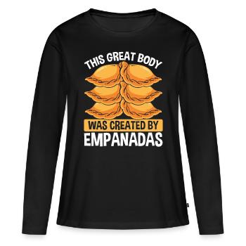 Empanada Maker Body created by Empanadas Latin - Women's Premium Organic Long Sleeve Shirt - black - Front - Julia (174cm)