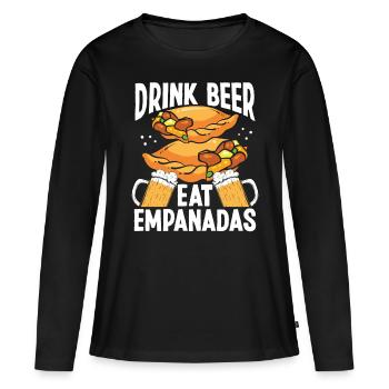 Empanadas Maker Bière Boire Amateur Nourriture latine - T-shirt manches longues Premium bio Femme - noir - Devant - Julia (174cm)