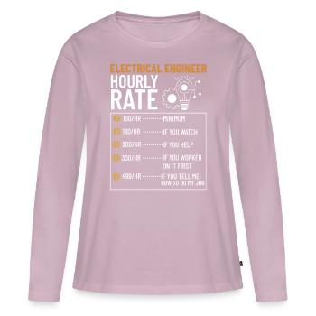Electrical Engineering Engineer Research Development - Women's Premium Organic Long Sleeve Shirt - dusky pink - Front - Julia (174cm)