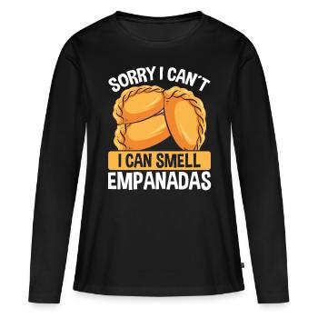 Empanada Maker Désolé, je ne peux pas sentir EmpanadasE - T-shirt manches longues Premium bio Femme - noir - Devant - Julia (174cm)