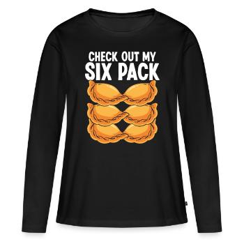 Empanadas Maker Découvrez mon Sixpack Latin Food - T-shirt manches longues Premium bio Femme - noir - Devant - Julia (174cm)