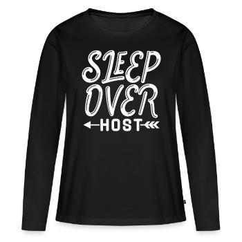 Hôtes pour la nuit Passez la nuit - T-shirt manches longues Premium bio Femme - noir - Devant - Julia (174cm)