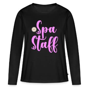 Personnel du spa 4 - T-shirt manches longues Premium bio Femme - noir - Devant - Julia (174cm)
