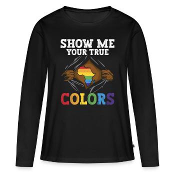 Not allowed in Nice Classes 9, 16; US, WHERE, EM, UK - Women's Premium Organic Long Sleeve Shirt - black - Front - Julia (174cm)