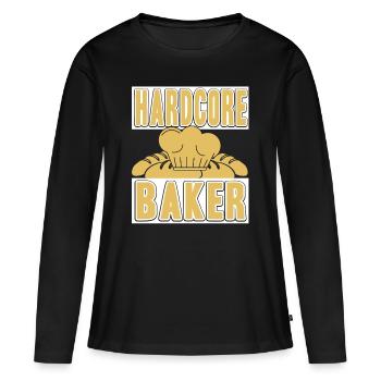 Hardcore Baker - Frauen Premium Bio Langarmshirt - Schwarz - Vorne - Julia (174cm)
