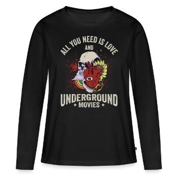 Film underground, Cinéma indépendant, Horreur - T-shirt manches longues Premium bio Femme - noir - Devant - Julia (174cm)