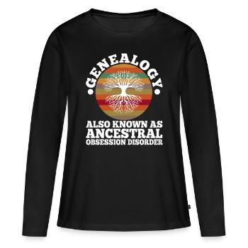 Trouble obsessionnel ancestral - T-shirt manches longues Premium bio Femme - noir - Devant - Julia (174cm)