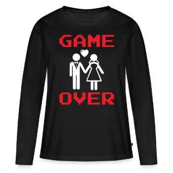 Grondement YAA Man Groom EVJER une fête de garçon - T-shirt manches longues Premium bio Femme - noir - Devant - Julia (174cm)