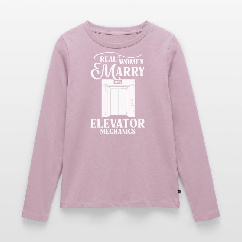 Elevator Elevator System Technician Woman Elevator Elevator Women's Premium Organic Long Sleeve Shirt