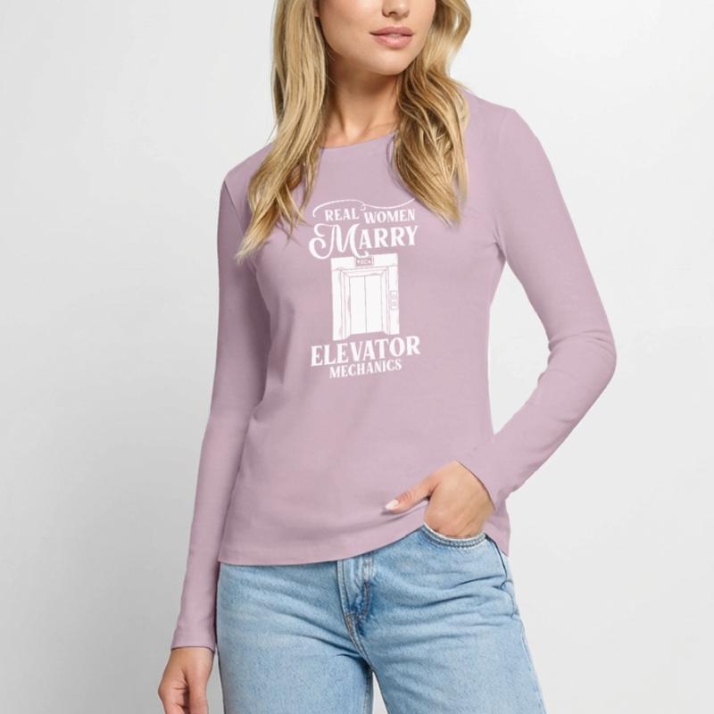 Elevator Elevator System Technician Woman Elevator Elevator Women's Premium Organic Long Sleeve Shirt