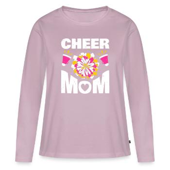 Cheer Mom Shirt Mutter Cheerleader Geschenk - Frauen Premium Bio Langarmshirt - Altrosa - Vorne - Julia (174cm)