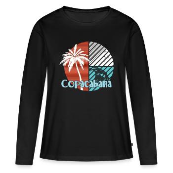 Copacabana Palms Summer Waves Sun Brazil Ri - Women's Premium Organic Long Sleeve Shirt - black - Front - Julia (174cm)