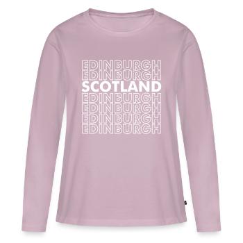 Edinburgh Schotland Souvenir Tourist Schots - Vrouwen Premium Bio shirt met lange mouwen - oudroze - Voor - Julia (174cm)
