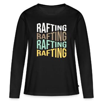 rafting - T-shirt manches longues Premium bio Femme - noir - Devant - Julia (174cm)