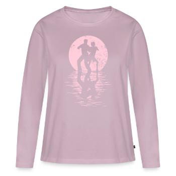 Tänzer Tanzpaar Tanzen, Tanz Rumba Fox Tango Salsa - Frauen Premium Bio Langarmshirt - Altrosa - Vorne - Julia (174cm)