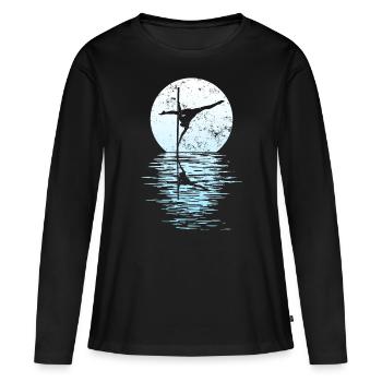 Pole Dance Dancer, Pole Dance, Pole Dancing - T-shirt manches longues Premium bio Femme - noir - Devant - Julia (174cm)