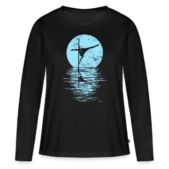 Pole Dance Dancer, Pole Dance, Pole Dancing - T-shirt manches longues Premium bio Femme - noir - Devant - Julia (174cm)