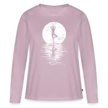 Yogi Yogini Health Meditation Outfits Girls - Women's Premium Organic Long Sleeve Shirt - dusky pink - Front - Julia (174cm)