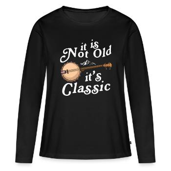 Chemises Banjo Pour Hommes Bluegrass Appalachia Folk - T-shirt manches longues Premium bio Femme - noir - Devant - Julia (174cm)
