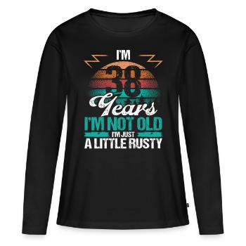 38 Birthday Idea Funny Im not old Humor Year Old38 - Frauen Premium Bio Langarmshirt - Schwarz - Vorne - Julia (174cm)