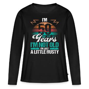 59 Birthday Idea Funny Im not old Humor Year Old59 - Frauen Premium Bio Langarmshirt - Schwarz - Vorne - Julia (174cm)