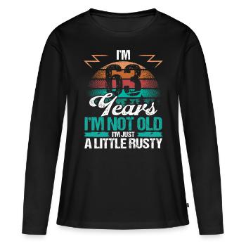 63 Birthday Idea Funny Im not old Humor Year Old63 - Frauen Premium Bio Langarmshirt - Schwarz - Vorne - Julia (174cm)