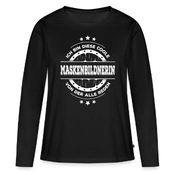 Maskenbildnerin Geburtstag Filmkunst Geschenk - Frauen Premium Bio Langarmshirt - Schwarz - Vorne - Julia (174cm)