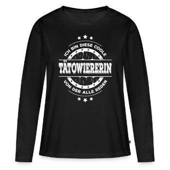 Tätowiererin Geburtstag Tattoo Künstlerin Geschenk - Frauen Premium Bio Langarmshirt - Schwarz - Vorne - Julia (174cm)